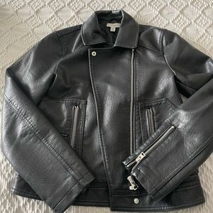 Top shop leather jacket black 6